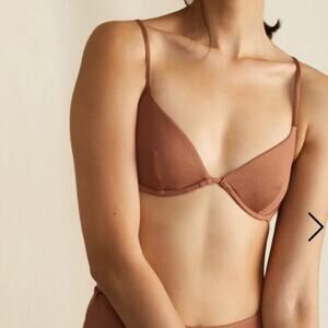 ONIA NWT Liana zht mocha underwire bikini swimsuit top L